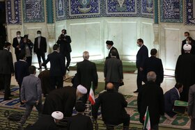 حضور حجت الاسلام رئیسی، رئیس محترم جمهوری در نماز جمعه 22 بهمن 1400