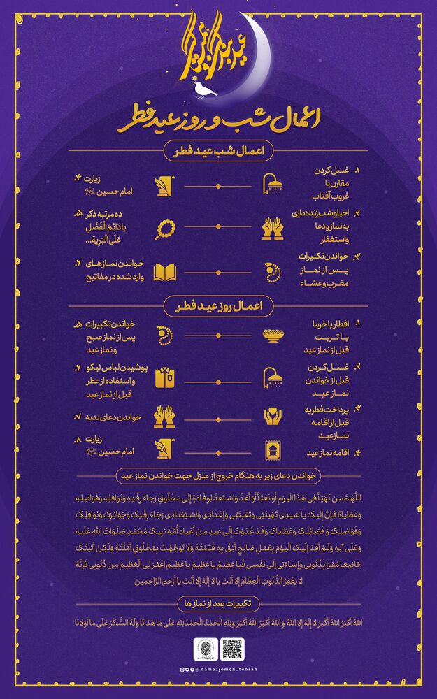 اعمال شب و روز عید فطر