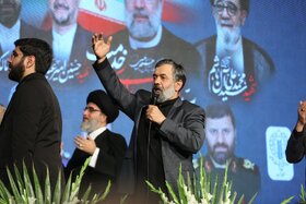 مرثیه سرایی حاج محمود کریمی در آیین گرامیداشت و وداع با پیکر مطهر رئیس جمهور شهید سید ابراهیم رئیسی و همراهان