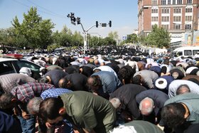 خیابانها و معابر اطراف مصلی در هنگام برگزاری نماز جمعه تهران