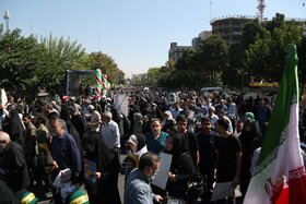 خیابانها و معابر اطراف مصلی در هنگام برگزاری نماز جمعه تهران