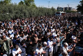 خیابان‌ها و معابر اطراف مصلی در هنگام برگزاری نماز جمعه تهران