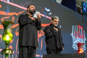 مرثیه خوانی حاج حسین هوشیار و عبدالرضا هلالی در اجتماع بزرگ مادران و شیرخوارگان عاشورایی 1404