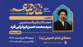 حجت‌الاسلام ابوترابی فرد خطیب نماز جمعه این هفته ۲۴ مرداد در تهران