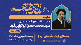 حجت‌الاسلام ابوترابی فرد خطیب نماز جمعه این هفته ۱۴ شهریور در تهران